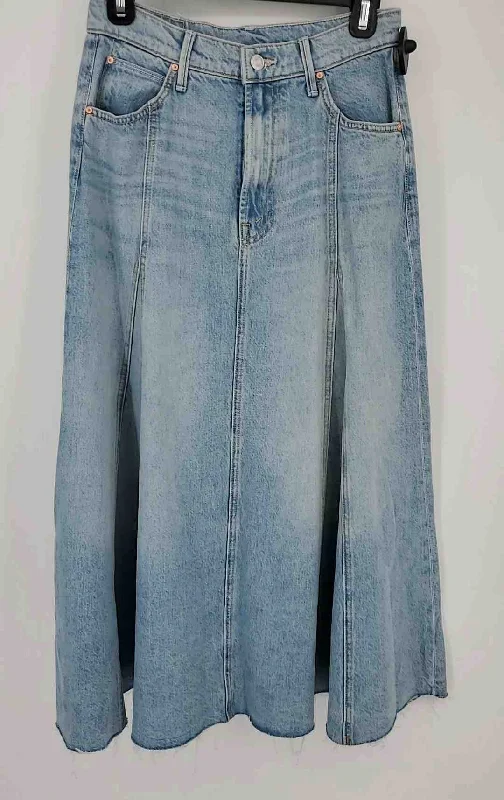 MOTHER Lt Blue Cotton Denim Acid Wash Size 27 (S) Skirt