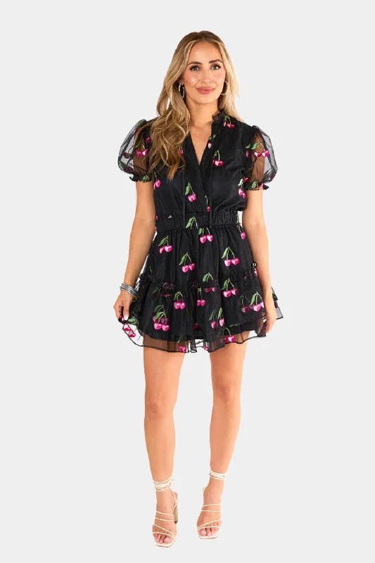 Today’s Deal shift dressClementine Elastic Waist Mini Dress - Wild Cherries