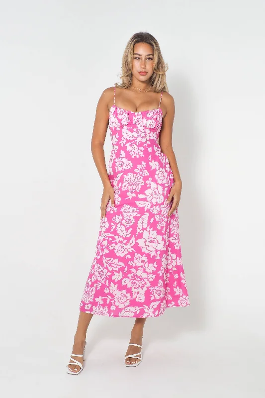 Extra Savings Calianna Floral Midi Dress