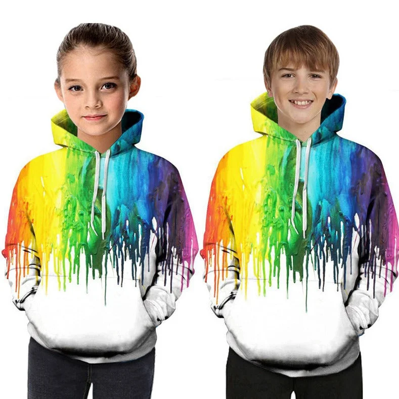 Digital Printed Children's Hooded Sweater For Kids