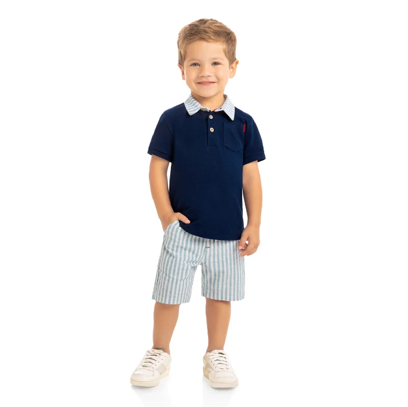 Anniversary Sale boho-chic dressNavy Boy Short Set