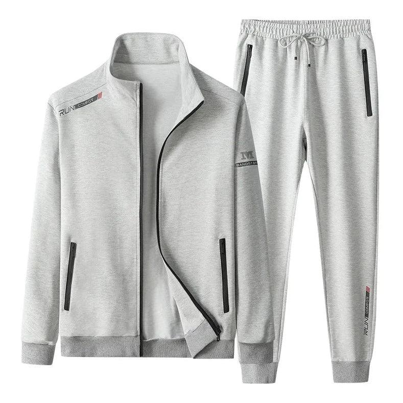 Men Casual Sports Joggers 2 Pieces Tracksuit Sets