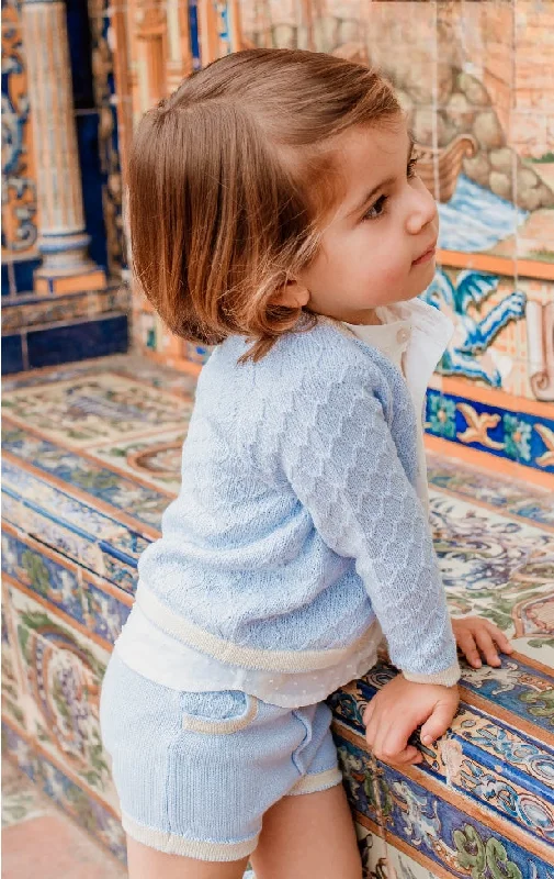 Act Now modern dressBoy's Baby Blue Short Set