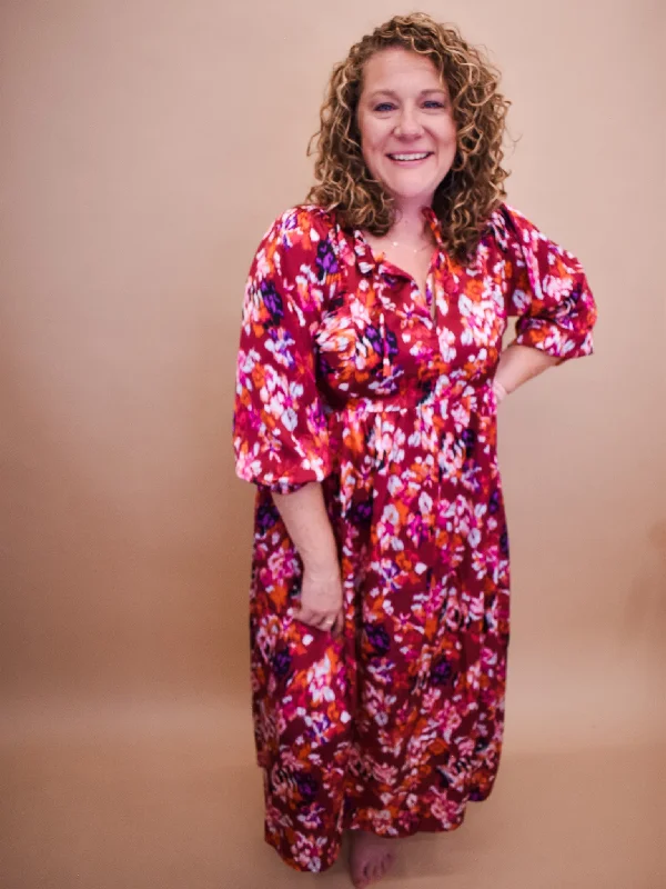 New Markdowns What It Seems Like Satin Midi Dress