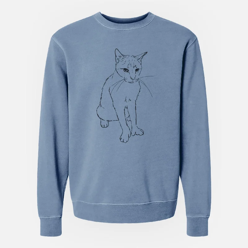 New Deals athletic casual sweatshirtDoodled Henry the Cat - Unisex Pigment Dyed Crew Sweatshirt New Deals athletic casual sweatshirtDoodled Henry the Cat - Unisex Pigment Dyed Crew Sweatshirt