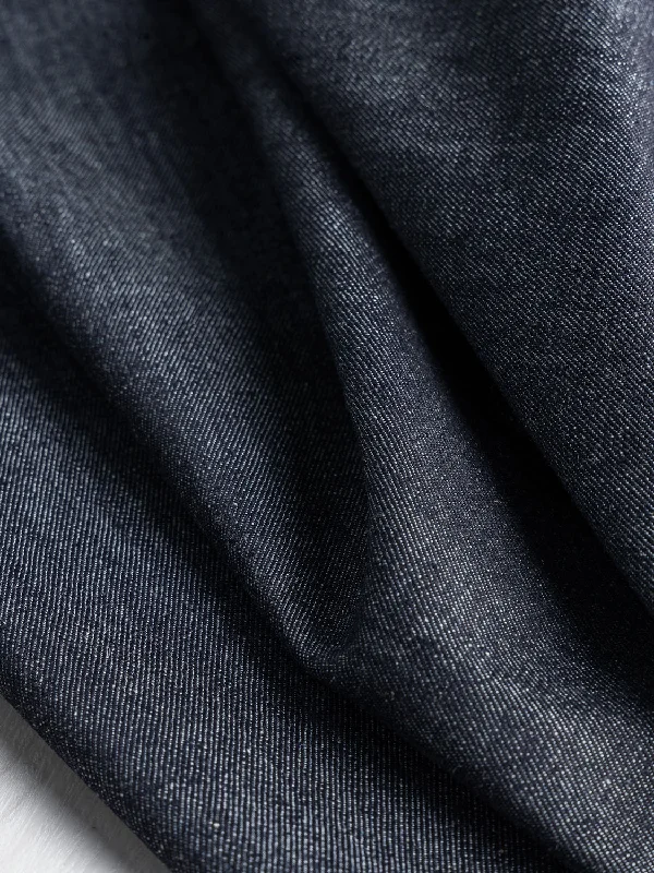 10oz Stretch Recycled Cotton Denim - Indigo Ink