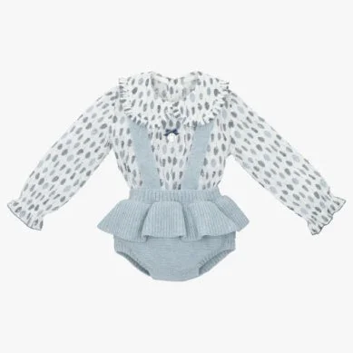 Season Finale Sale floral midi dressSweater Blue Bloomer Set