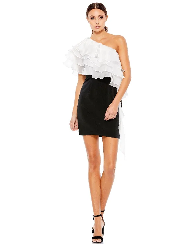 Big Discounts lace-up dressMac Duggal 26501 Short One Shoulder Cocktail Dress
