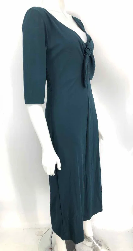 DE NOVO by Elizabeth Holiday Teal Tie Size SMALL (S) Dress