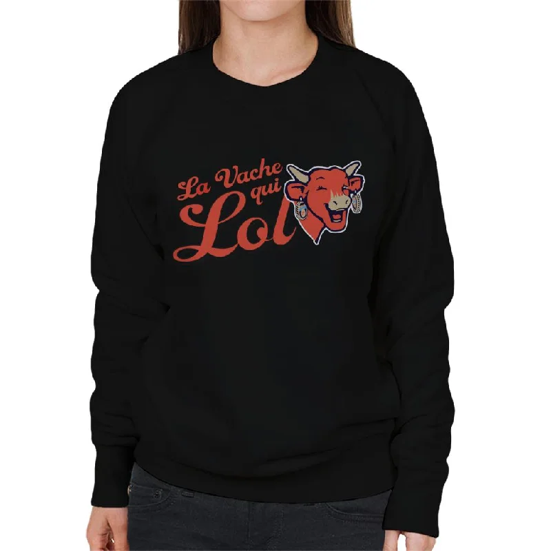 Can't Miss urban workout sweatshirtThe Laughing Cow The Cow That Laughs Women's Sweatshirt Can't Miss urban workout sweatshirtThe Laughing Cow The Cow That Laughs Women's Sweatshirt
