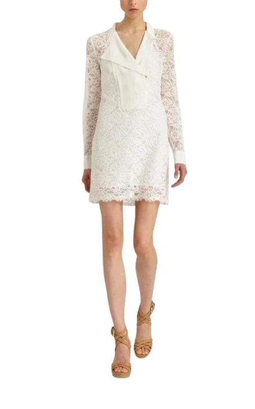 Fantastic Offers tiered dressContrast Bib Lace Silk Tunic Dress