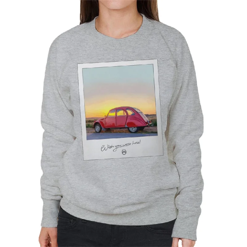 Seasonal Clearance zip-up gym hoodieCitroën 2CV Wish You Were Here Photo For Light Women's Sweatshirt Seasonal Clearance zip-up gym hoodieCitroën 2CV Wish You Were Here Photo For Light Women's Sweatshirt