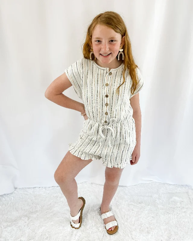 Amazing Deals Girl's Button Down Romper
