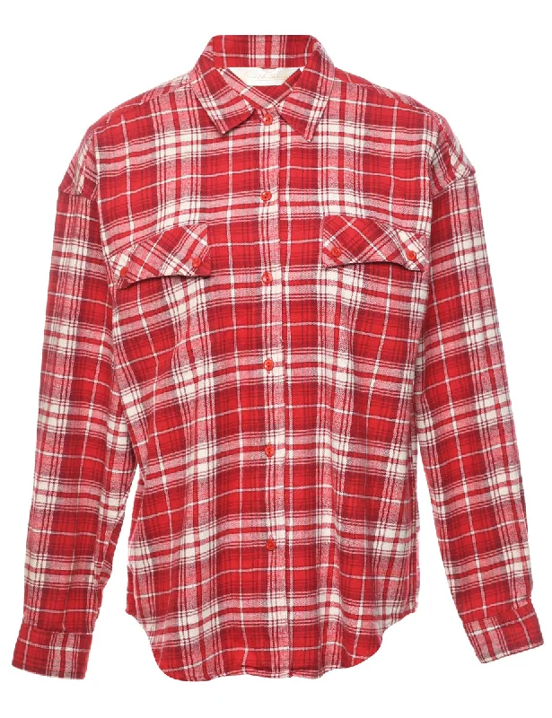 Act Now oversized puffer coatRed Checked Shirt - M