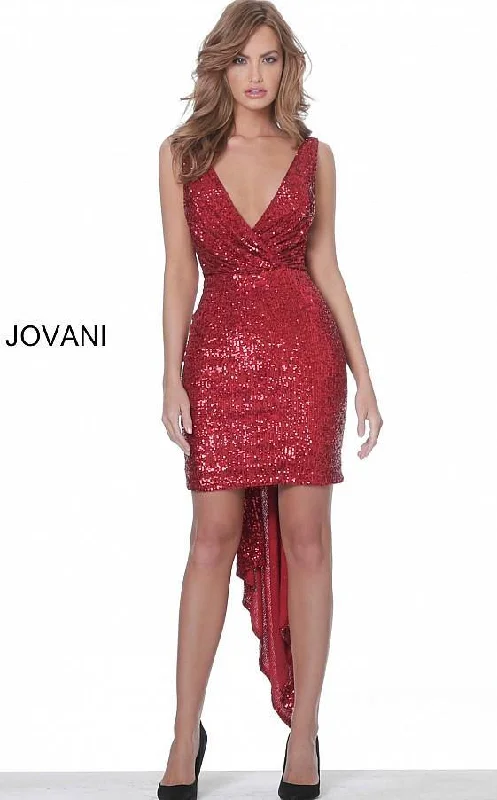 Final Markdown pleated maxi dressJovani 03855 Short Sleeveless Sequins cocktail Dress
