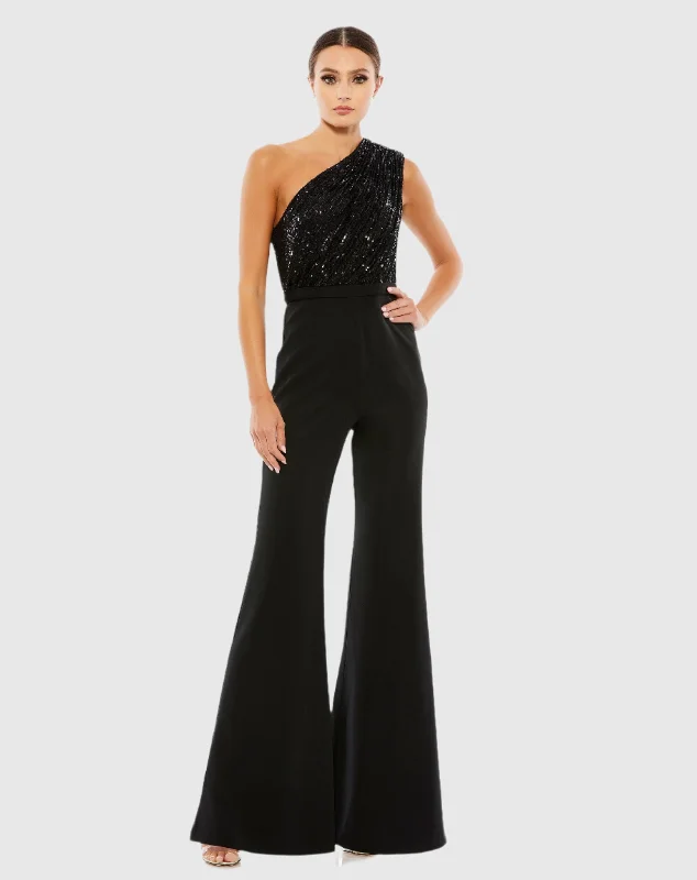 Sequined One Shoulder Jumpsuit - FINAL SALE