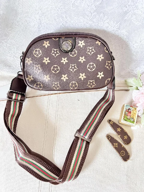 Online Only structured dressPrinted Messenger Bag