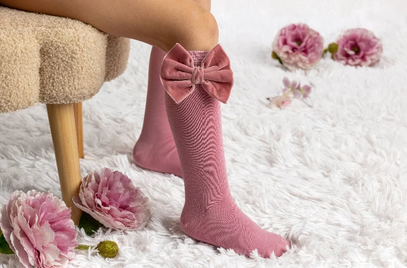 Savings Galore luxury dressVelvet Bow Knee Hi