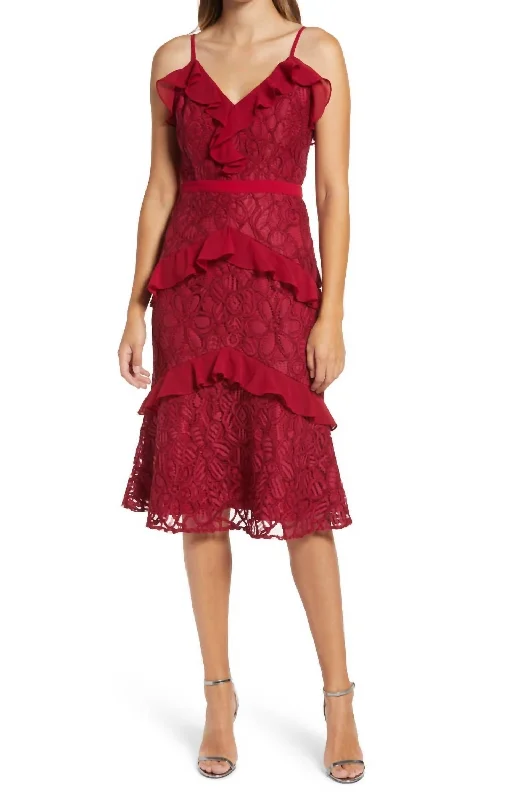 Lowest Prices statement dressLace Dress In Red