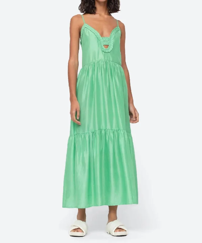 Kyle Slip Dress In Green