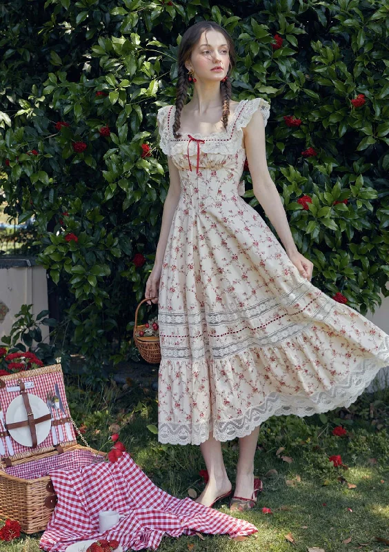 Shop and Save Red Garnet Corset Dress