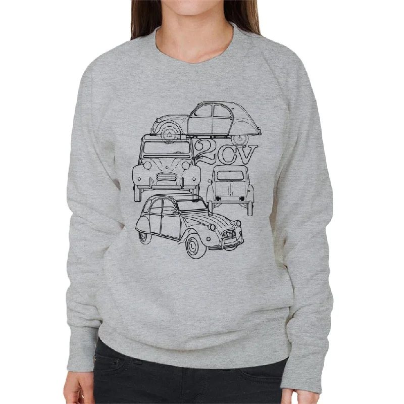 Weekend Special trendy sports sweatshirtCitroën 2CV Black Angle Montage Women's Sweatshirt Weekend Special trendy sports sweatshirtCitroën 2CV Black Angle Montage Women's Sweatshirt