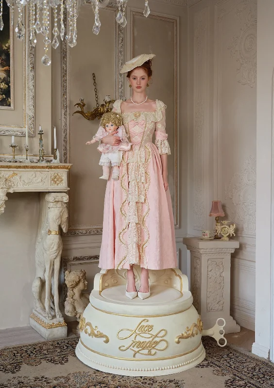 Time-Limited Offer Pink Floral Godmother Corset Dress