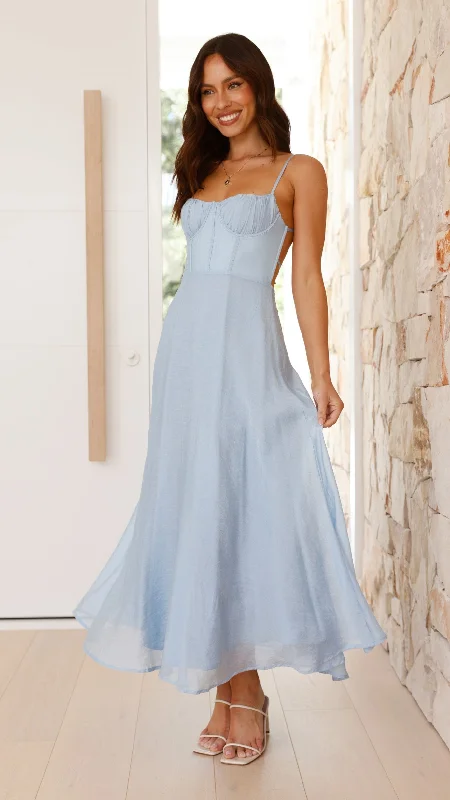 Factory Direct Sale Rahima Maxi Dress - Blue