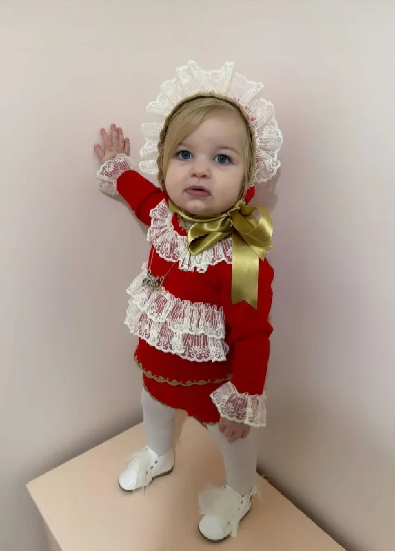 Super Sale stylish party dressThe Holiday Knit and Gold Bows