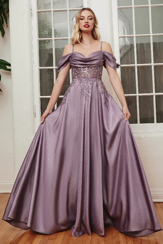 Friends and Family Sale pleated dressCinderella Divine OC012 English Violet 12 Sale