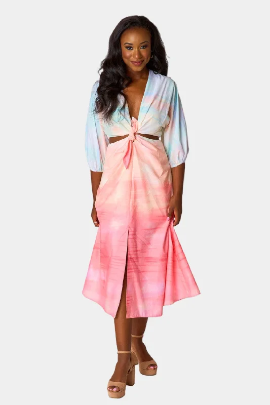 Final Markdown sophisticated dressMaxine Cut Out Midi Dress - Unicorns