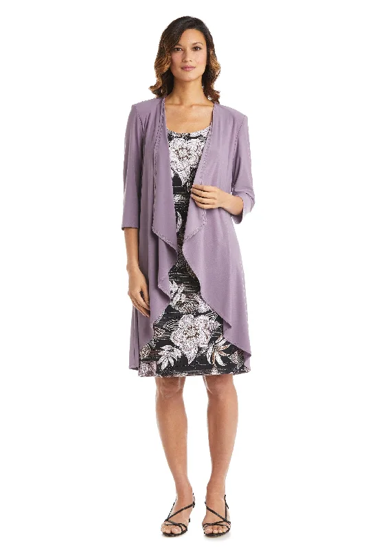 Year-End Sale floral wrap dressR&M Richards 7897 Short Puff Print Jacket Dress