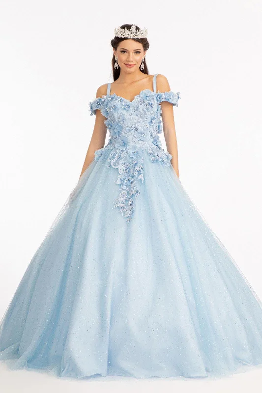 Seasonal Clearance chic slip dressLong Quinceanera Dress Off Shoulder Floral Ball Gown