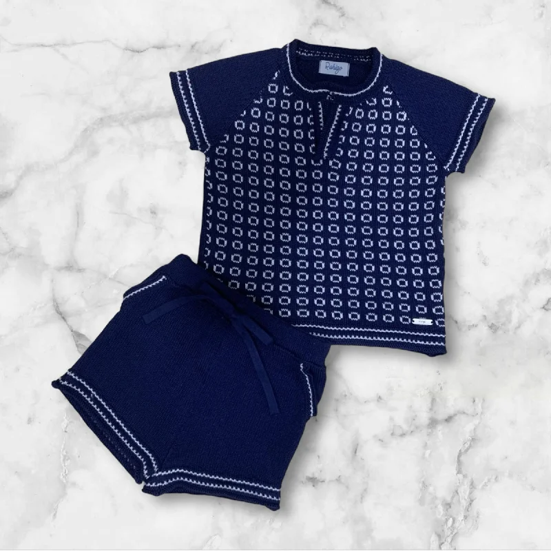 Sneak Peek Sale satin dressNavy and White Boys Set