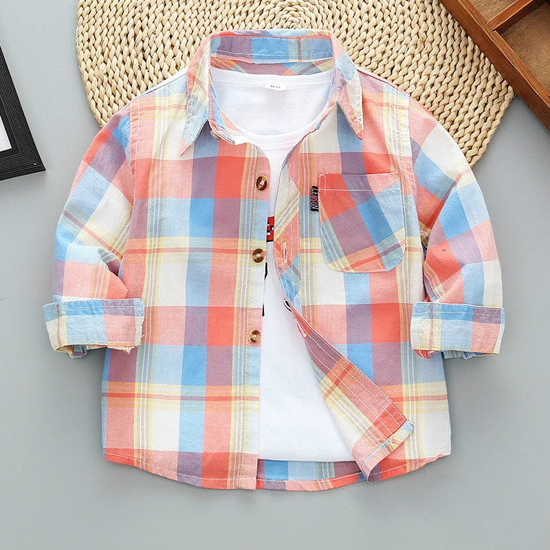 Boys Long Sleeve Plaid