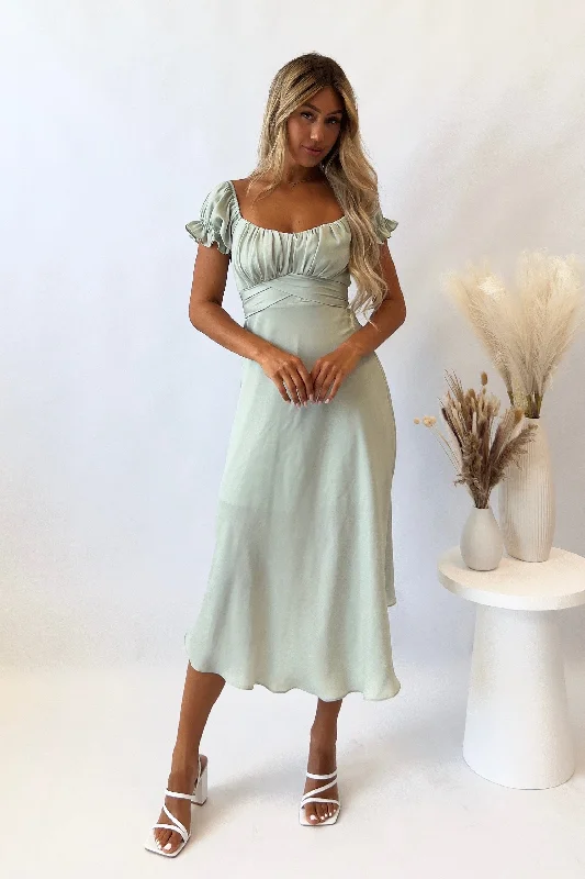 Sneak Peek Sale Ellison Midi Dress - Pistachio