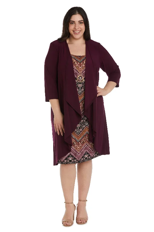 Markdowns sleek dressR&M Richards 9127W Short Two Piece Plus Size Dress