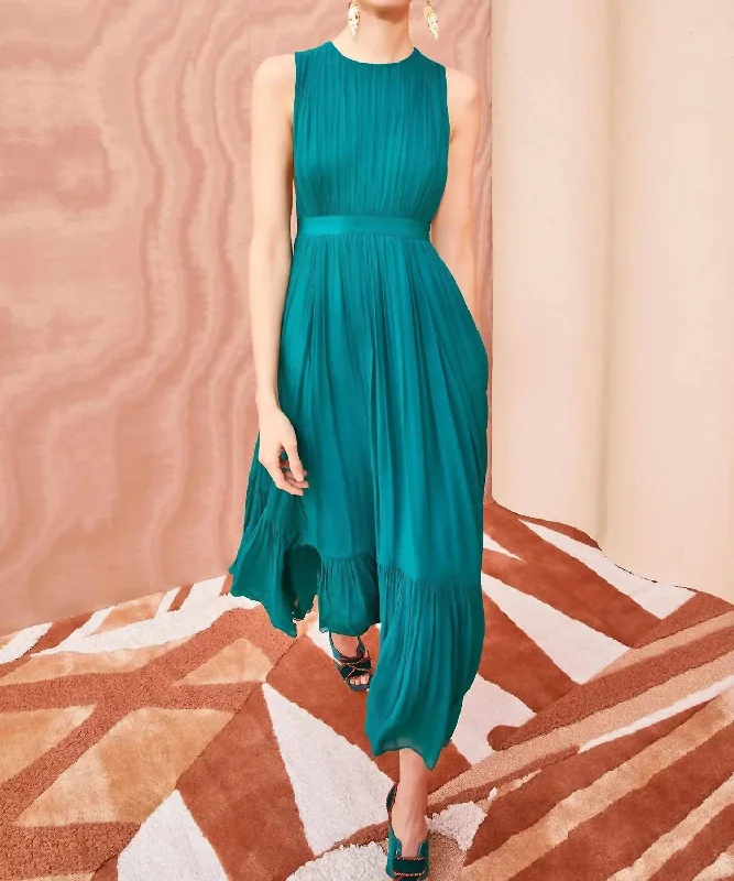 Instant Discount long sleeve dressSarai Dress In Montego Blue