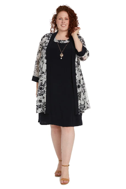 Price Rollback form-fitting dressR&M Richards 9616W Two Piece Plus Size Short Dress