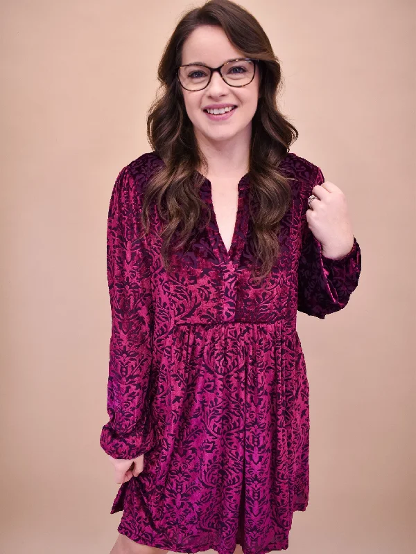 Deep Discounts A Great Escape Velvet Mini Dress