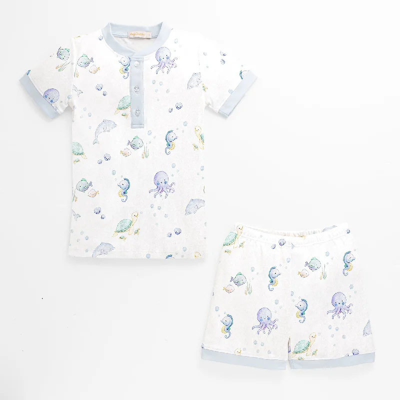 Lowest Price casual knit dressUnder the Sea Blue Short Set