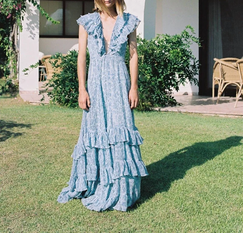 Final Sale casual evening dressInfinity Dress In Aqua Print