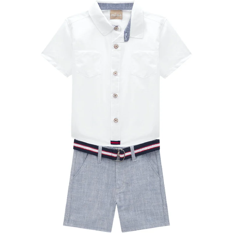 Deep Discounts party dressWoven Boy Short Set