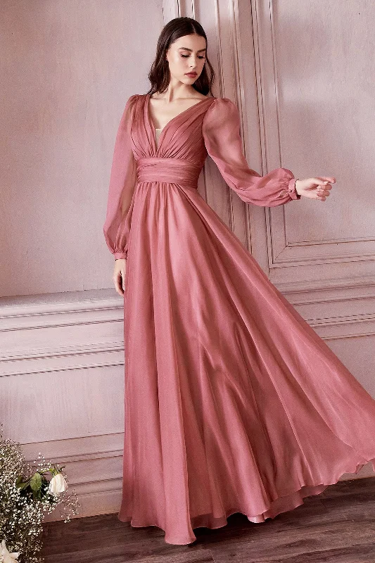 Inventory Reduction tiered dressCinderella Divine CD0192 Rosewood 3XL Sale