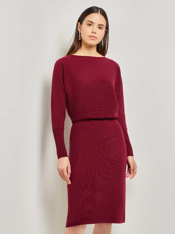 Dolman Sleeve Cashmere Dress