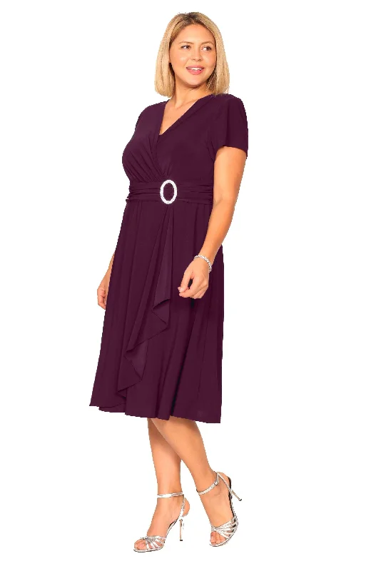 Price Cut fitted cocktail dressR&M Richards 1149 Short Plus Size Dress Black Clearance