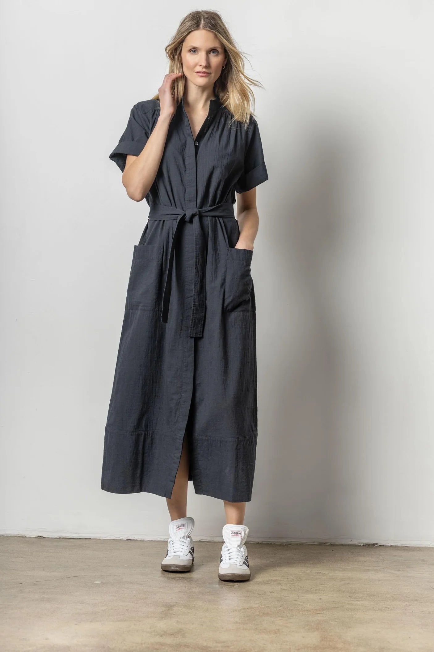 Bargain Prices floral wrap dressMAXI BUTTON DOWN DRESS