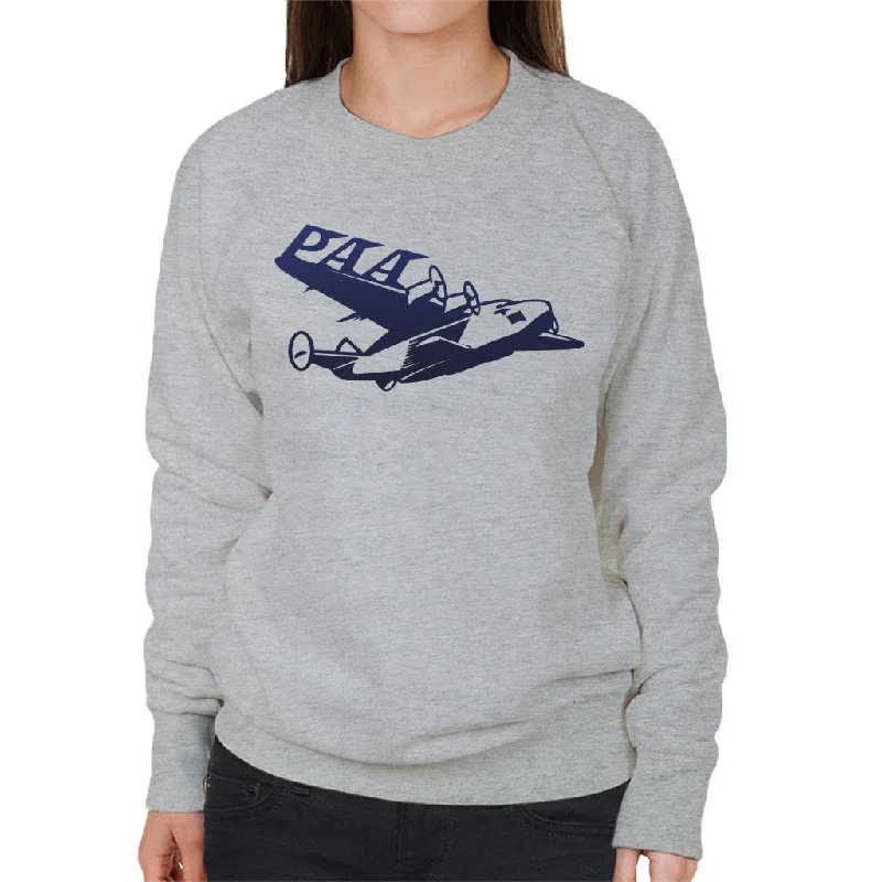 Year-End Sale stylish training hoodiePan Am Paa Wing Navy Flock Women's Sweatshirt