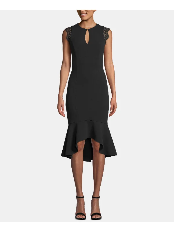 New Arrival BETSY & ADAM Womens Tie Back Cap Sleeve Keyhole Midi Evening Hi-Lo Dress New Arrival BETSY & ADAM Womens Tie Back Cap Sleeve Keyhole Midi Evening Hi-Lo Dress