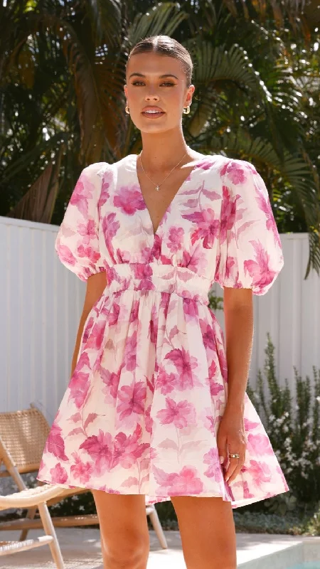 Daily Deals Erin Mini Dress - Pink Floral